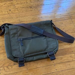Green messenger bag